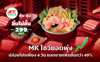 MK โชว์ยอดพุ่ง ปล่อยโปรเพียง 4 วัน ยอดขายเพิ่มขึ้นกว่า 49%