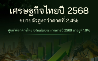 ศูนย์วิจัยกสิกรไทย ชี้ เศรษฐกิจไทยปี 2568 ขยายตัวสูงกว่าคาดที่ 2.4% 